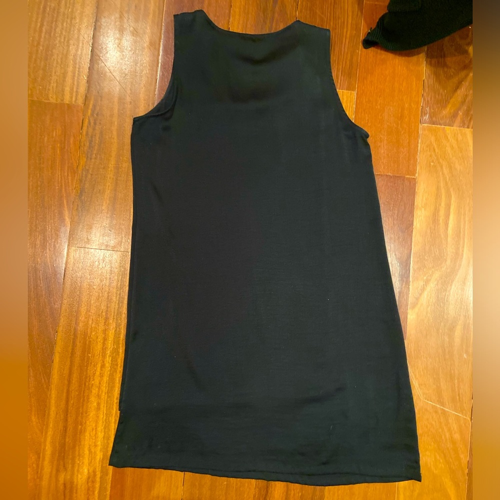 MANGO Mini Black Silk Dress, Size XS